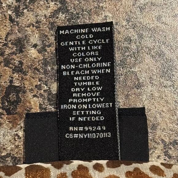 Maggie Barnes Top Sheer Animal Floral Elegant Classic Kimono Neutral Brown 3X - Picture 4 of 5